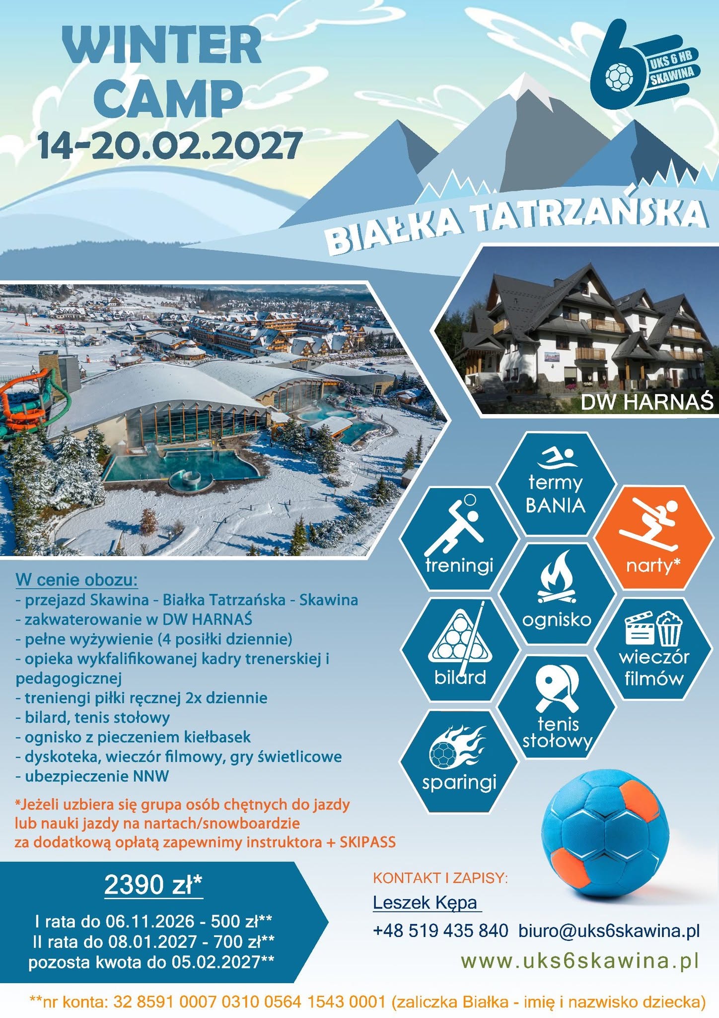 🤾‍♂️❄️ WINTER CAMP 2027 – JEDZIEMY DO BIAŁKI TATRZAŃSKIEJ! 🏔️🔥